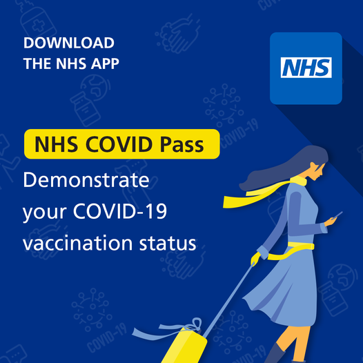 Download the NHS app. NHS COVID Pass. Demonstrate your COVID-19 vaccination status